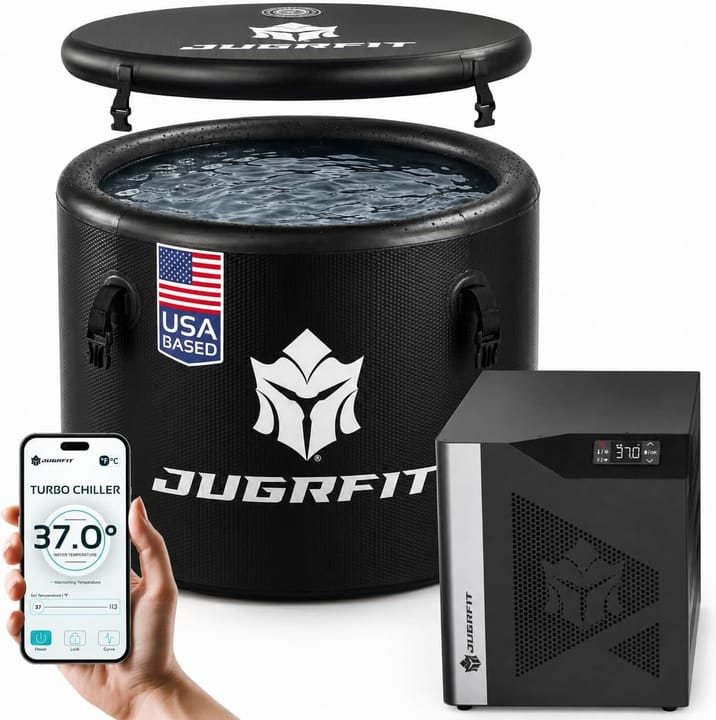 JUGRFIT 90-Gallon Cold Plunge Tub with 1050W Water Chiller